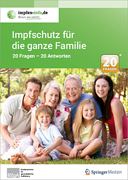 Broschüre Impfschutz für die ganze Familie. 20 Fragen - 20 Antworten