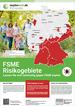 Plakat "FSME-Risikogebiete in Deutschland"