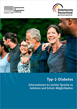Das Bild zeigt eine Vorschau des Mediums "Typ-2-Diabetes mellitus Risiko- und Schutzfaktoren in Leichter Sprache"