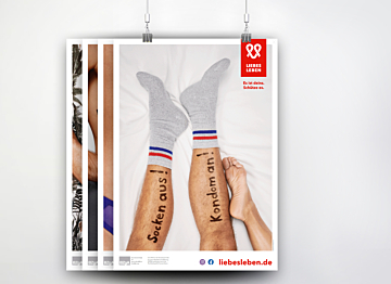 LIEBESLEBEN-Kampagne »Hautnah« - Innenraumplakatserie, Set mit vier Motiven