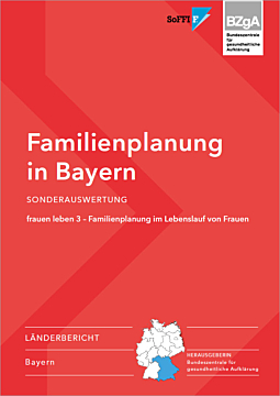 Titelseite des Länderberichts Familienplanung in Bayern