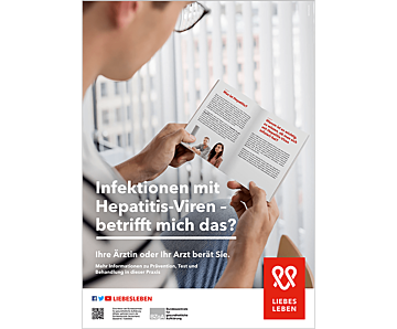 Plakat Hepatitis-Wartezimmerplakat für die allgemeinmedizinische Praxis