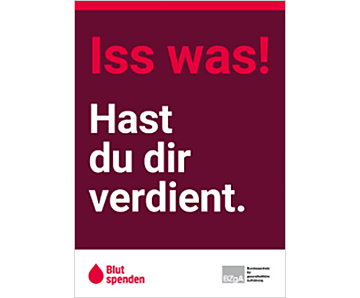 Postkarte Blut- und Plasmaspende "Iss was"