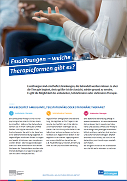 PDF Themenblatt: Essstörungen – welche Therapieformen gibt es?