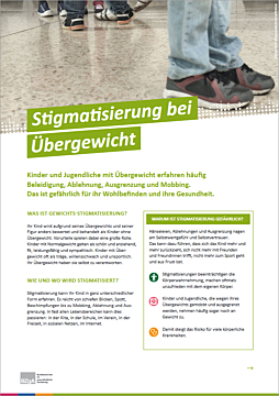 PDF Themenblatt: Stigmatisierung bei Übergewicht